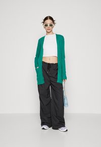VILA VIRIL OPEN CARDIGAN - Adīta jaka - ultramarine green dark melange
