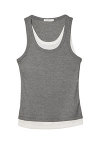 CONTRAST DOUBLE RACERBACK - Top - dark grey