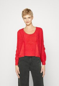 Vero Moda - VMCHARITY CARDIGAN 2-IN-1 - Cardigan - cayenne Miniaturebillede 1