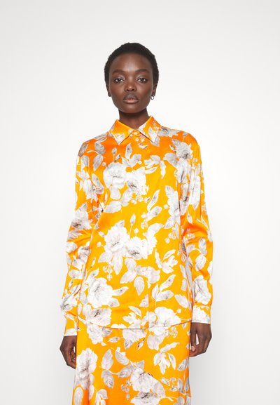 Erdem GRANDAD COLLAR - Πουκαμίσα με κουμπιά - orange/white