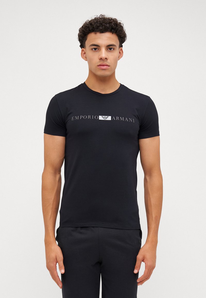 Emporio Armani SHORT SLEEVE - Bluză de corp - black/negru - Zalando.ro