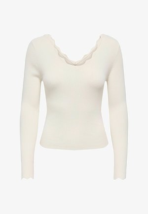 ONLY ONLJULIE - Striktrøje - cloud dancer