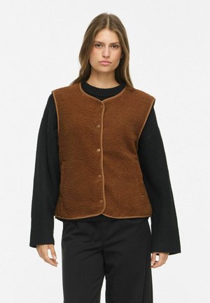 VILA VIMARLON TEDDY O-NECK WAISTCOAT - NOOS - Vest - toffee
