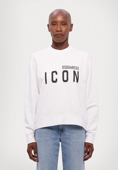 DSQUARED2 ICON COOL FIT CREWNECK - Суитшърт - white