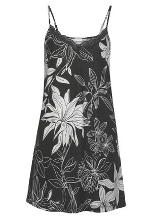 LASCANA NEGLIGÉ - Nightie - schwarz/allover/geblümt