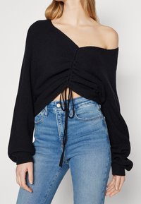 VILA Strickpullover - black