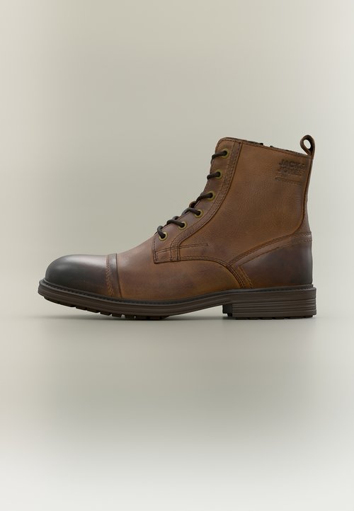 Jack & Jones JFWHOWARD BOOT - Botine cu șireturi - cognac