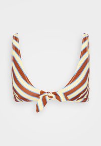 TAMSIN TIE FRONT - Bikini-Top - yellow/blue/brown