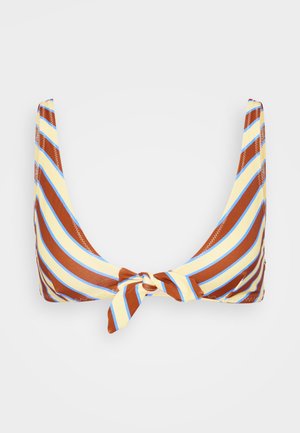 Alemais, TAMSIN TIE FRONT - Горнище на бикини - yellow/blue/brown
