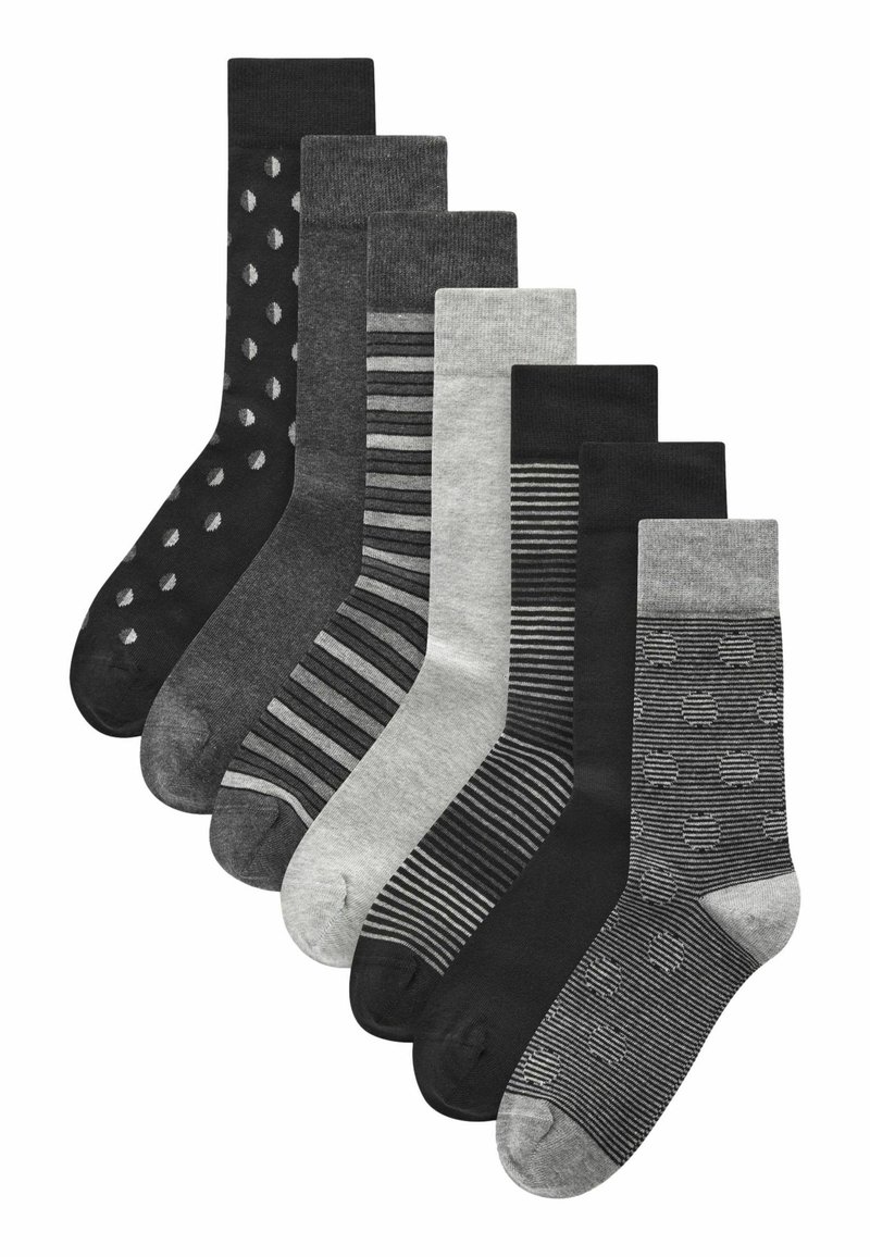 Next SEVEN PACK - Socken - black grey pattern