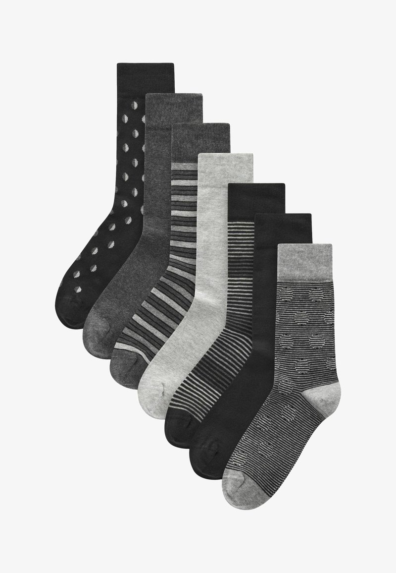 Next SEVEN PACK - Socks - black grey pattern
