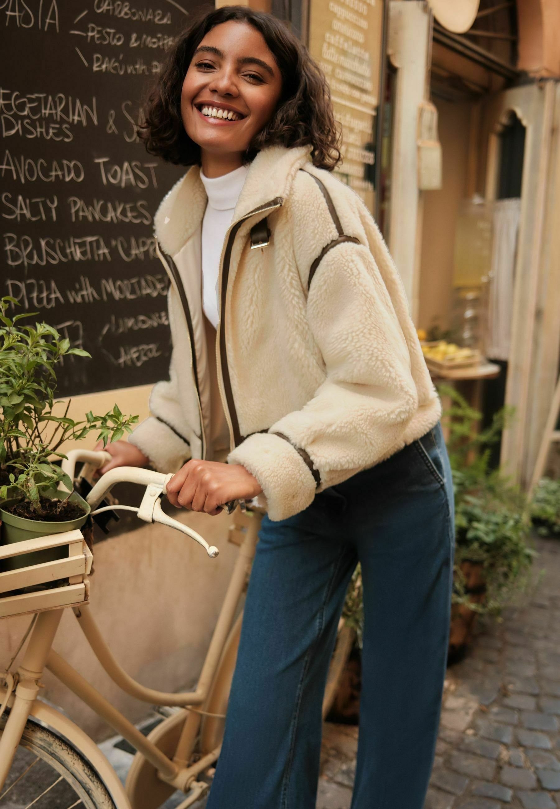 Friends Like These TIPPED BORG - Fleece jacket - cream/beige - Zalando