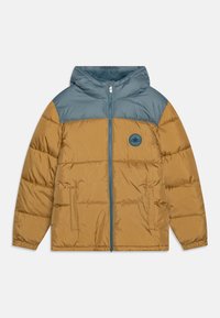 Converse COLOR BLOCK PUFFER UNISEX - Veste d'hiver - dunescape/bleu ...