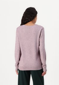 VILA VIRIL L/S V-NECK TOP - Džemperis - toadstool