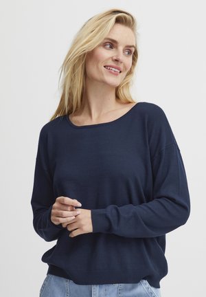 PULZ  PZBOX - Strickpullover - dark sapphire