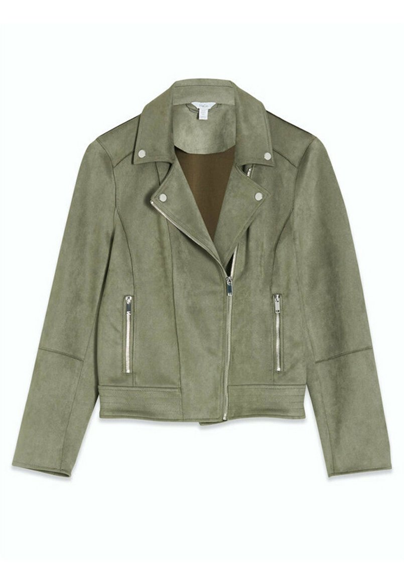 M\u0026Co Faux leather jacket - khaki 