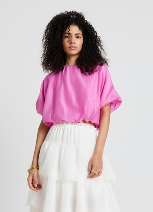 Calliope, CAMICIA TINTA UNITA - Camicetta - rosa vivo
