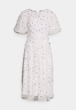 MAYA DELUXE PUFF SLEEVE ALL OVER EMBELLISHED BRIDAL MIDI - Společenské šaty - white