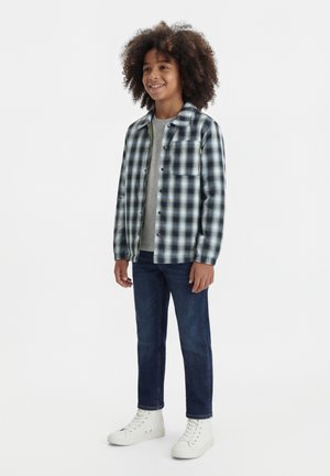 Scotch & Soda PADDED SHIRT JACKET - Ľahká bunda - sky captain/ calla green check