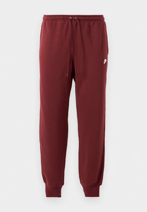 Bordeaux sweatpants lavet af blødt stof, med en elastisk talje med snor og tapered manchetter, prydet med et lille hvidt logo.