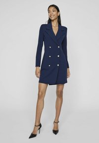 VILA ZWEIREIHIGES - Skjortklänning - navy blazer