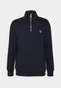 MENS REG FIT HALF ZIP ZEBRA - Pusa - dark blue