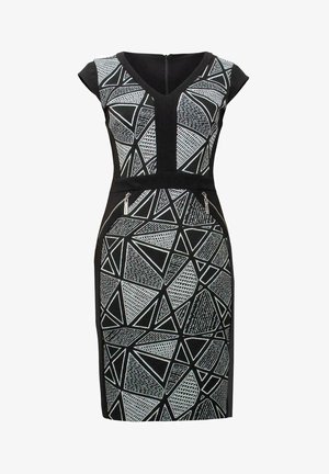 JACQUARD SHEATH STYLE - Shift dress - black