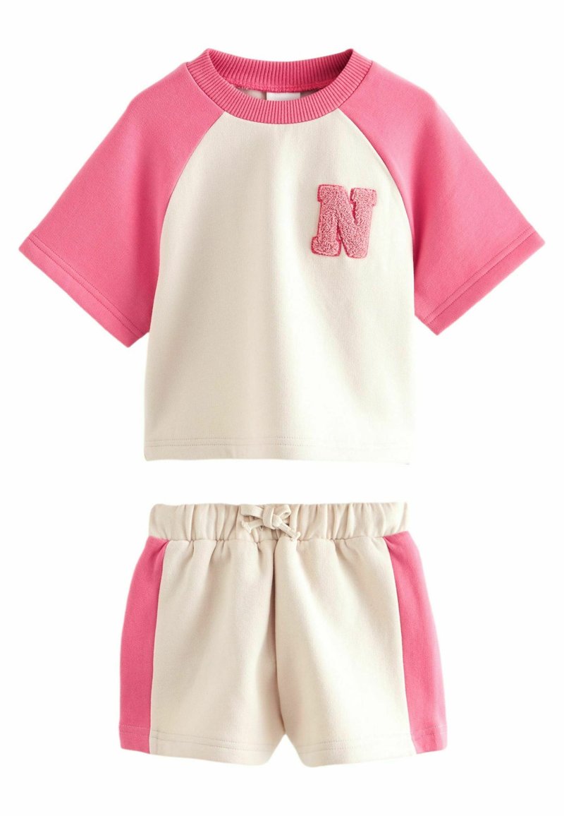 Next SHORT SLEEVE AND SET - REGULAR FIT - Träningsbyxor - pink