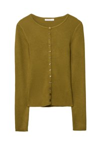 WITH BUTTONS - Strickjacke - khaki