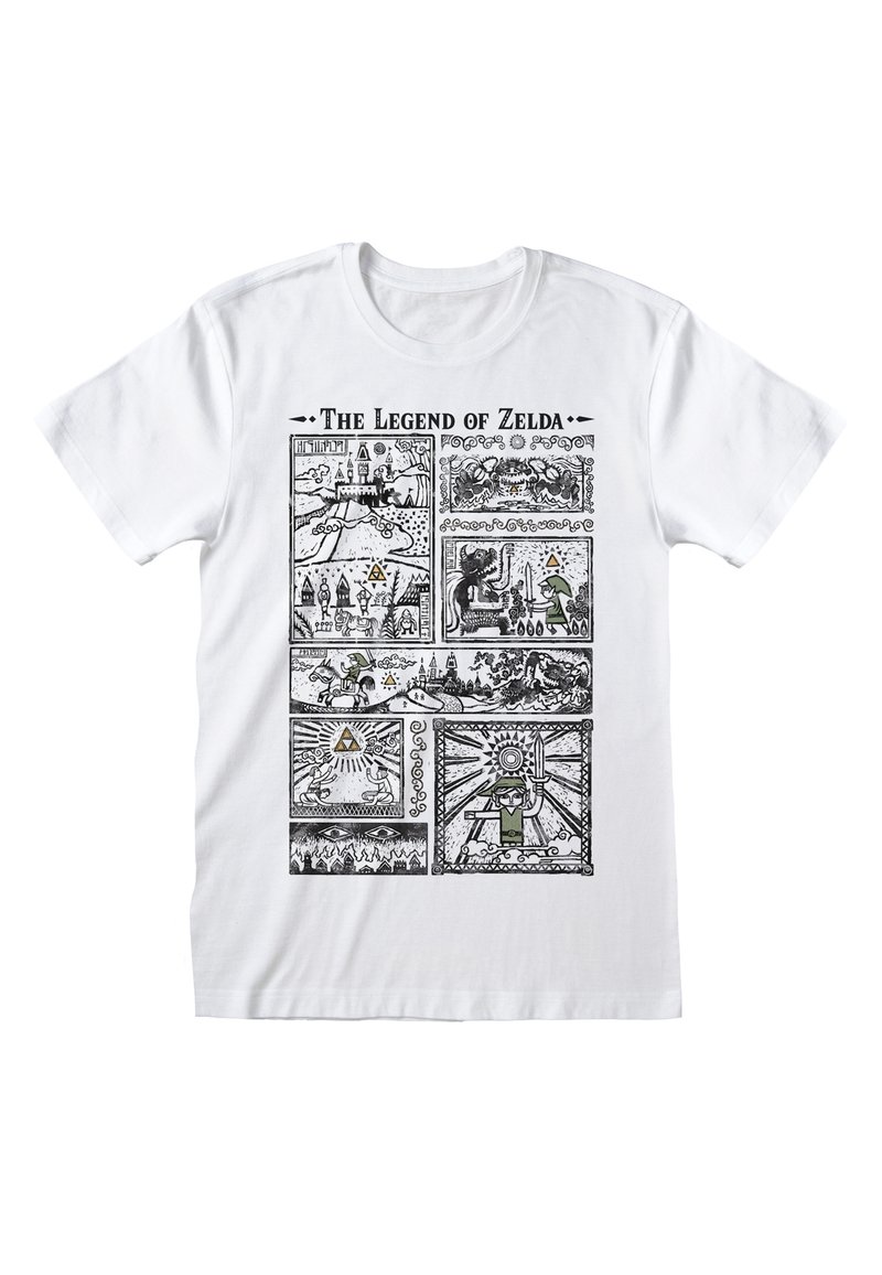 Henry Tiger NINTENDO LEGEND OF ZELDA DRAWINGS - Camiseta estampada - white