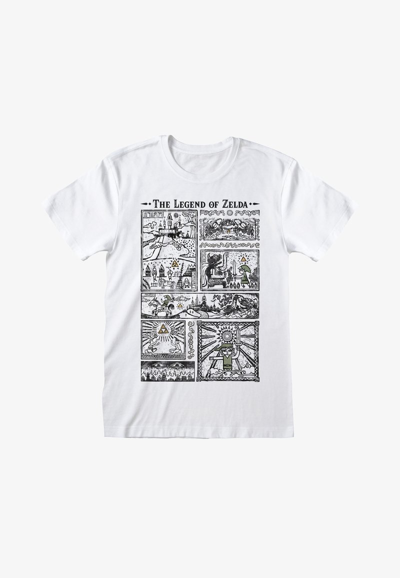 Henry Tiger NINTENDO LEGEND OF ZELDA DRAWINGS - Camiseta estampada - white