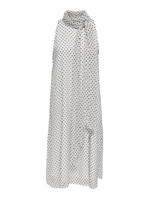 JDY, JDYPOLKA S/L HALTERNECK MIDI DRESS WVN - Hverdagskjole - white