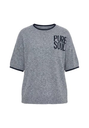 LAURASØN, PURE SOUL SHORT SLEEVE SWEATER - T-shirt print - mottled grey