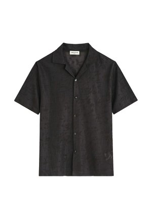 FRILIVIN, CHEMISE RESORT COL CUBAIN - Chemise - noir