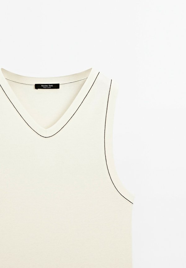 WITH CONTRAST DETAIL  - Top - beige3
