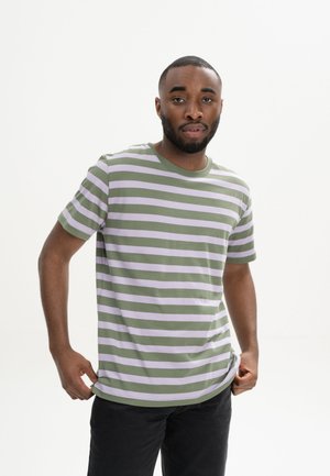 SADHIL - Print T-shirt - thymian krokus gestreift