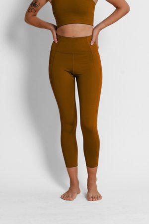 COMPRESSIVE HIGH-RISE - Tights - saddle