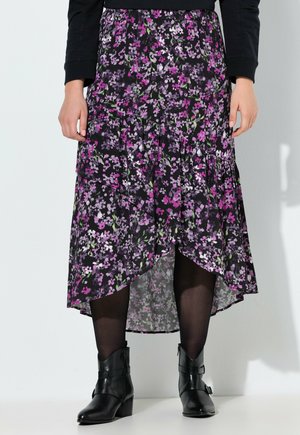 ASYMMETRICAL FLOUNCE PANEL ELASTIC WAIST - Falda acampanada - lavender