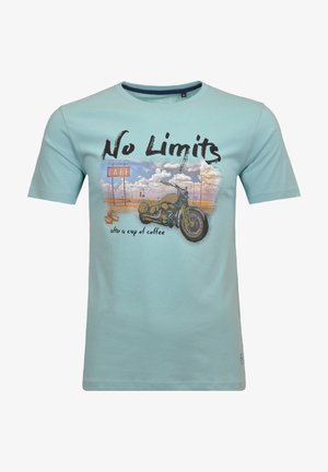 MIT PRINT - Print T-shirt - türkis