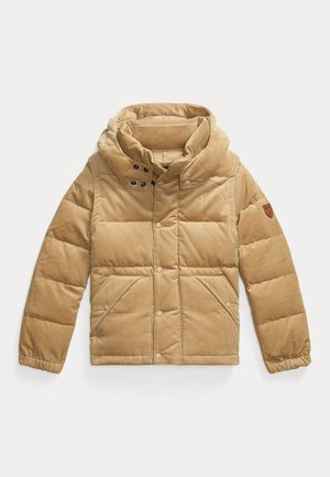 CONVERTIBLE CORDUROY DOWN JACKET - Sulejope - vintage khaki