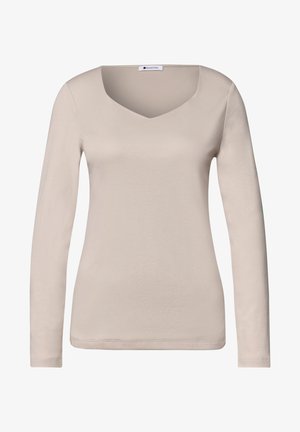 Street One, LANGARM SHIRT MIT CARRÉ AUSSCHNITT - Langærmet T-shirt - clay sand