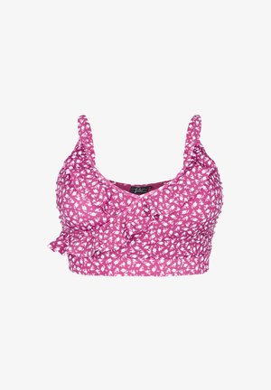 Zizzi FLORAL WITH FRILL DETAILS - Bikini-Top - p portion fl aop
