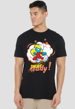 THE SMURFS SMURFETTE SMURF READY - Print T-shirt - black