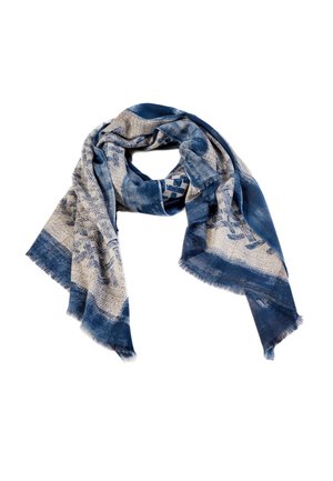 Sjal / Tørklæder - avio blue white