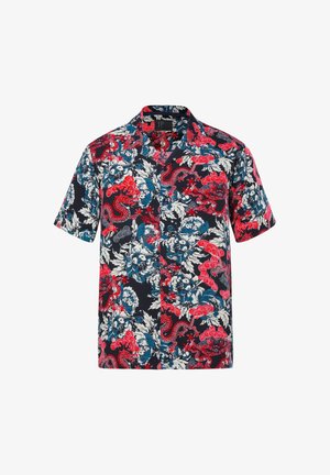 JP1880, HALF-SLEEVE CUBAN COLLAR FLORAL PRINT CUBAN FIT SHIRT UP TO SIZE 8 XL - Hemd - navy blue