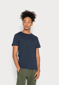 Replay CREW TEE 3 PACK - T-shirt básica - brown/aviator blue/white