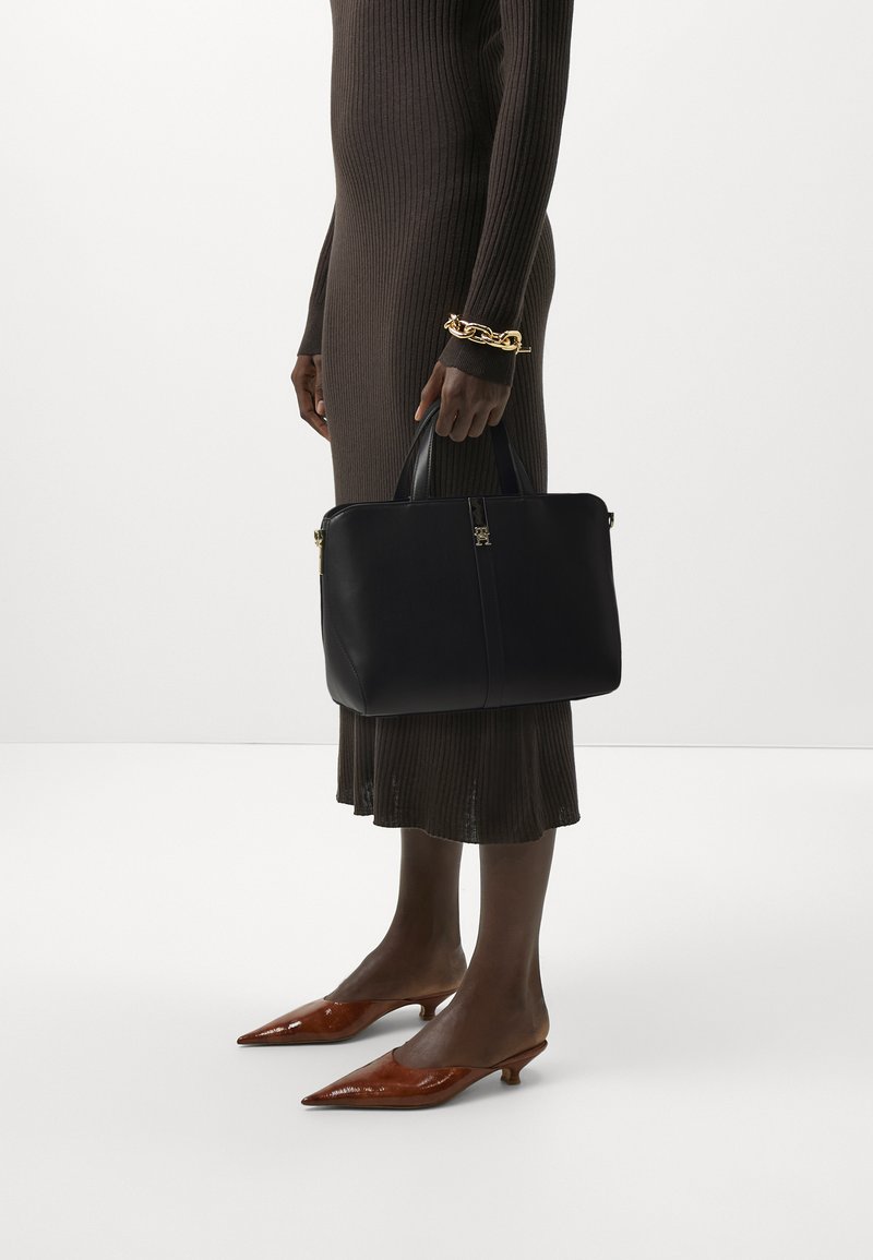 Tommy Hilfiger HERITAGE SATCHEL - Käekott - black