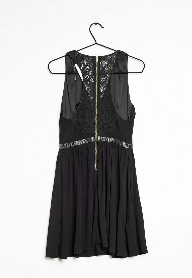 zara white dress with black bows Women's Short Dress Fine Wool Black Arianne