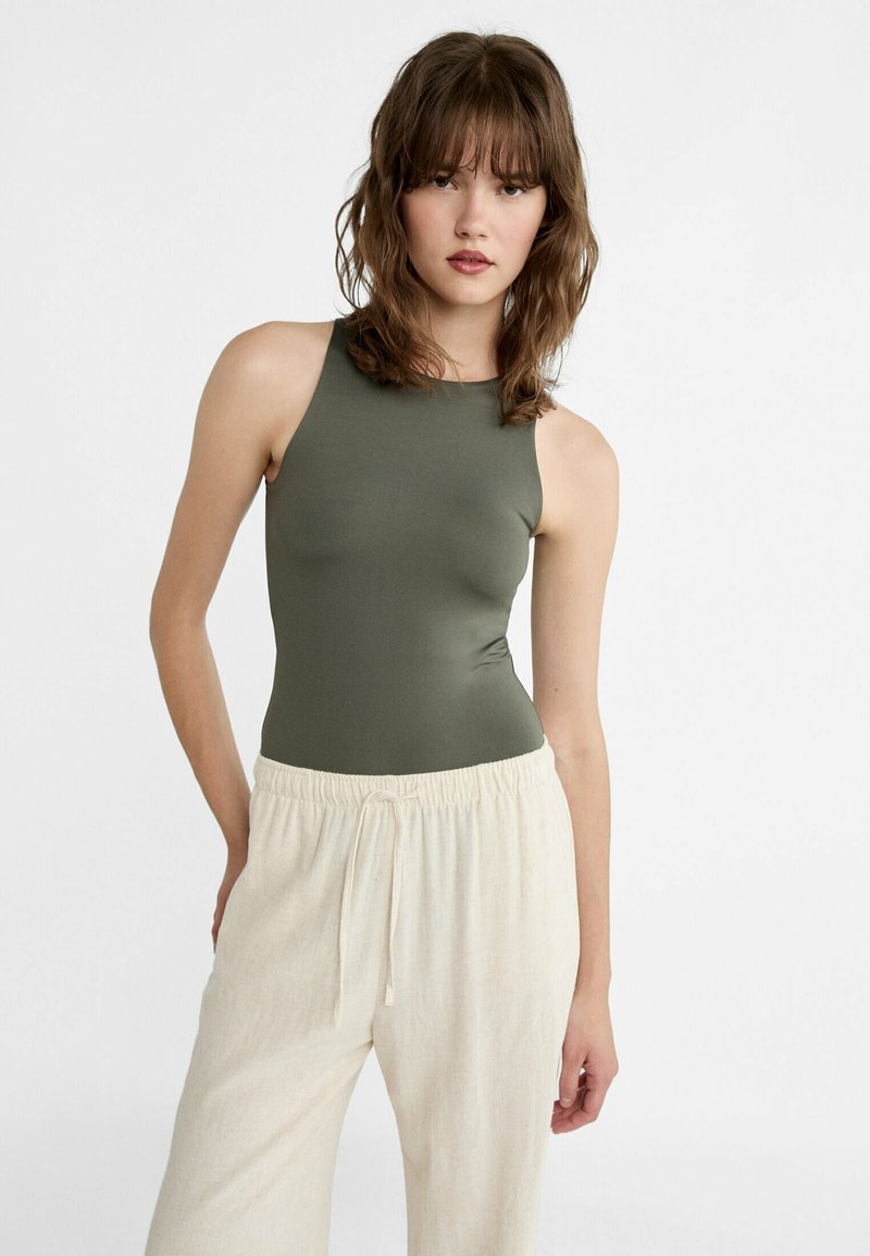 Stradivarius NECKHOLDER - Top - khaki
