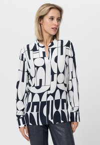 TUZZI Bluse - deep sea  ecru